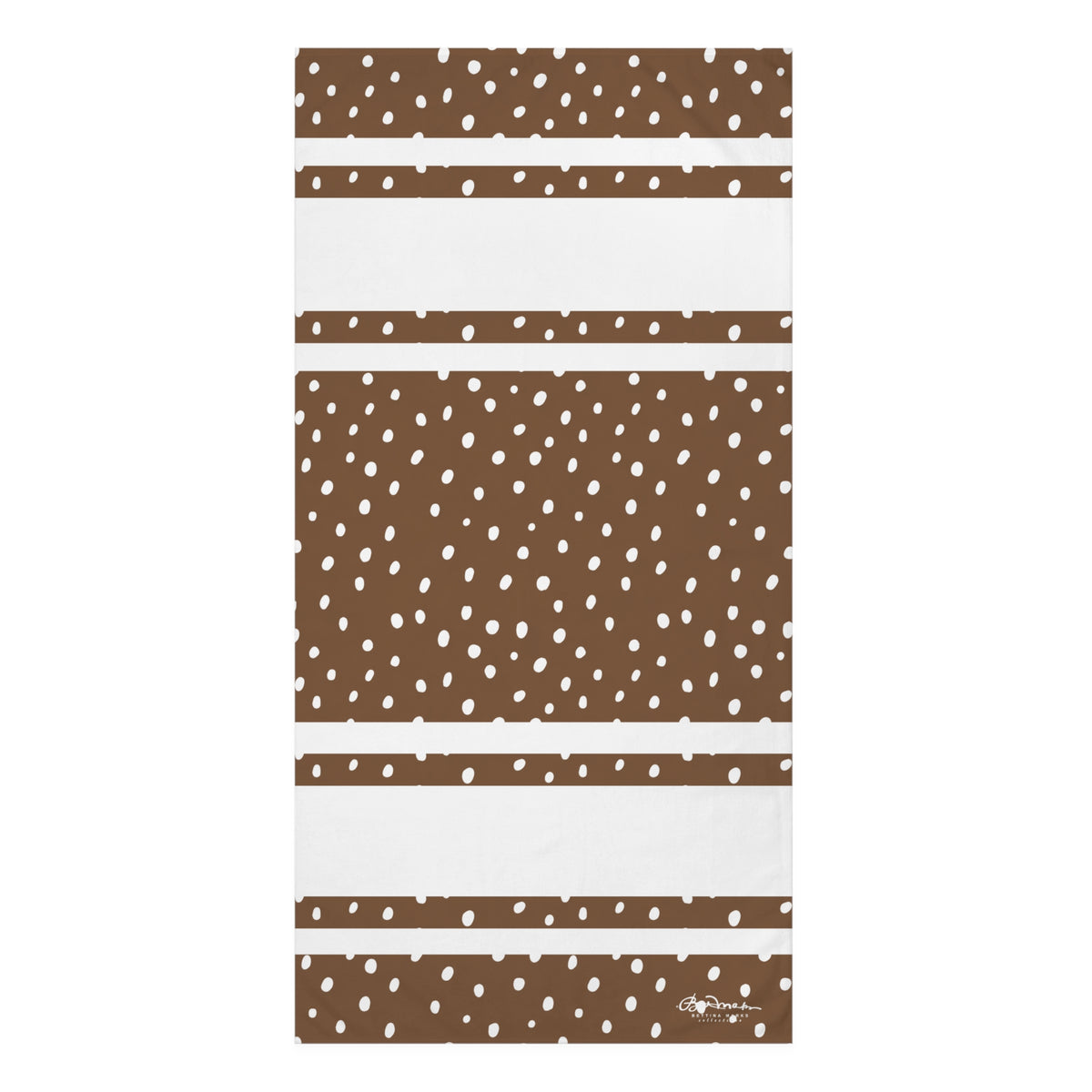 Brown Dalmatian Spots Bath Towel
