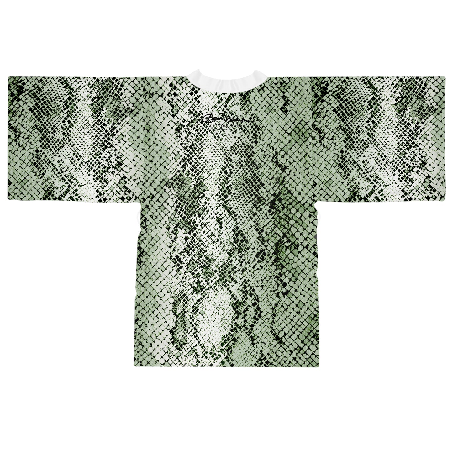 Sage Snake Skin Kimono Robe