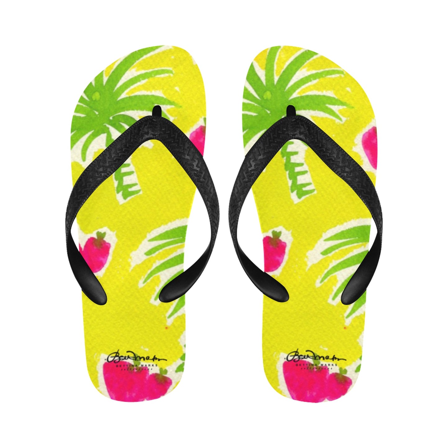 Strawberry Tropic Flip Flops for Men/Women