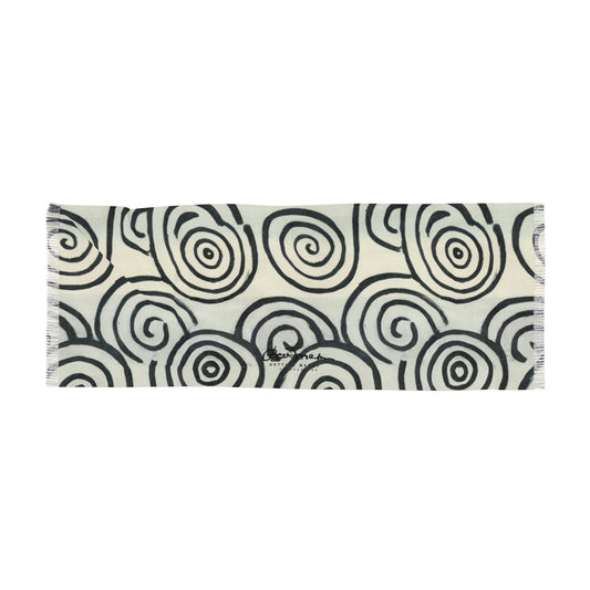 BnW Target Scribbles Light Scarf