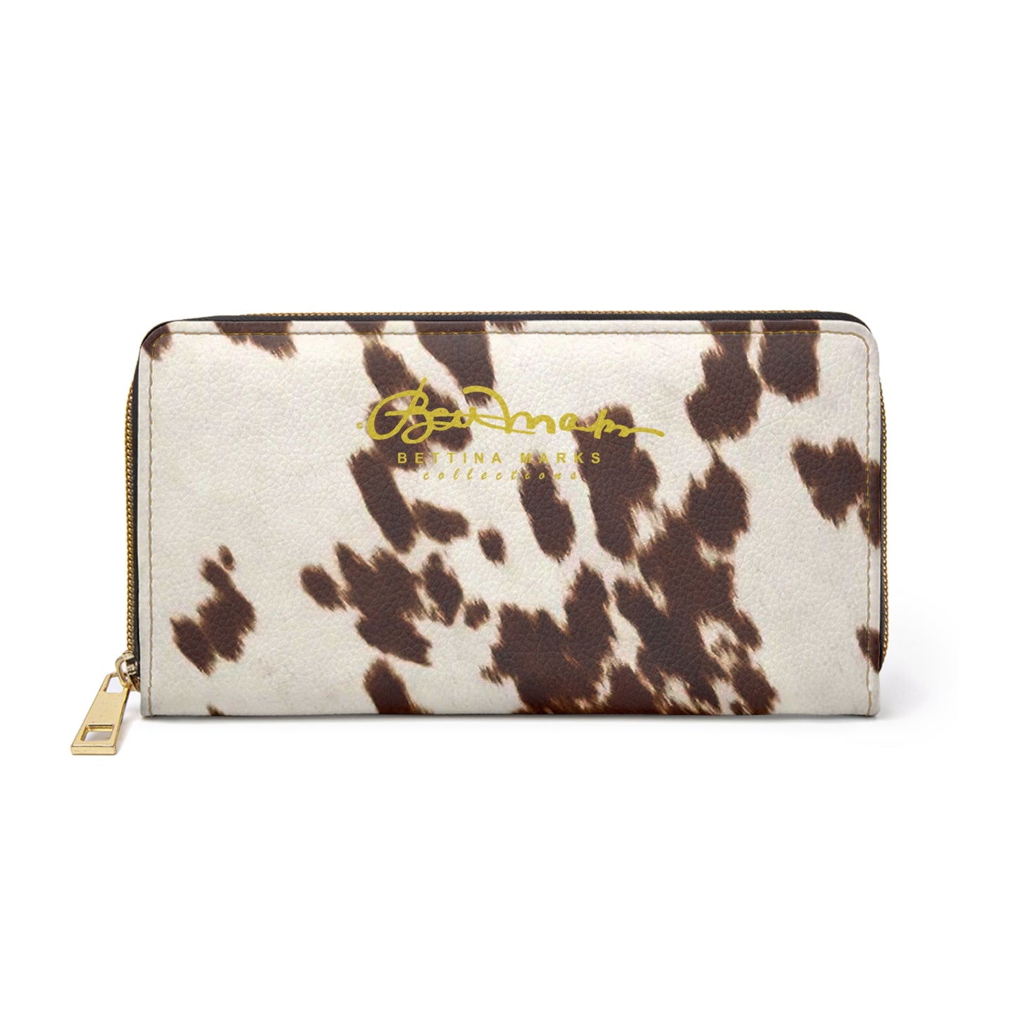 Brown Pony Skin Zipper Wallet