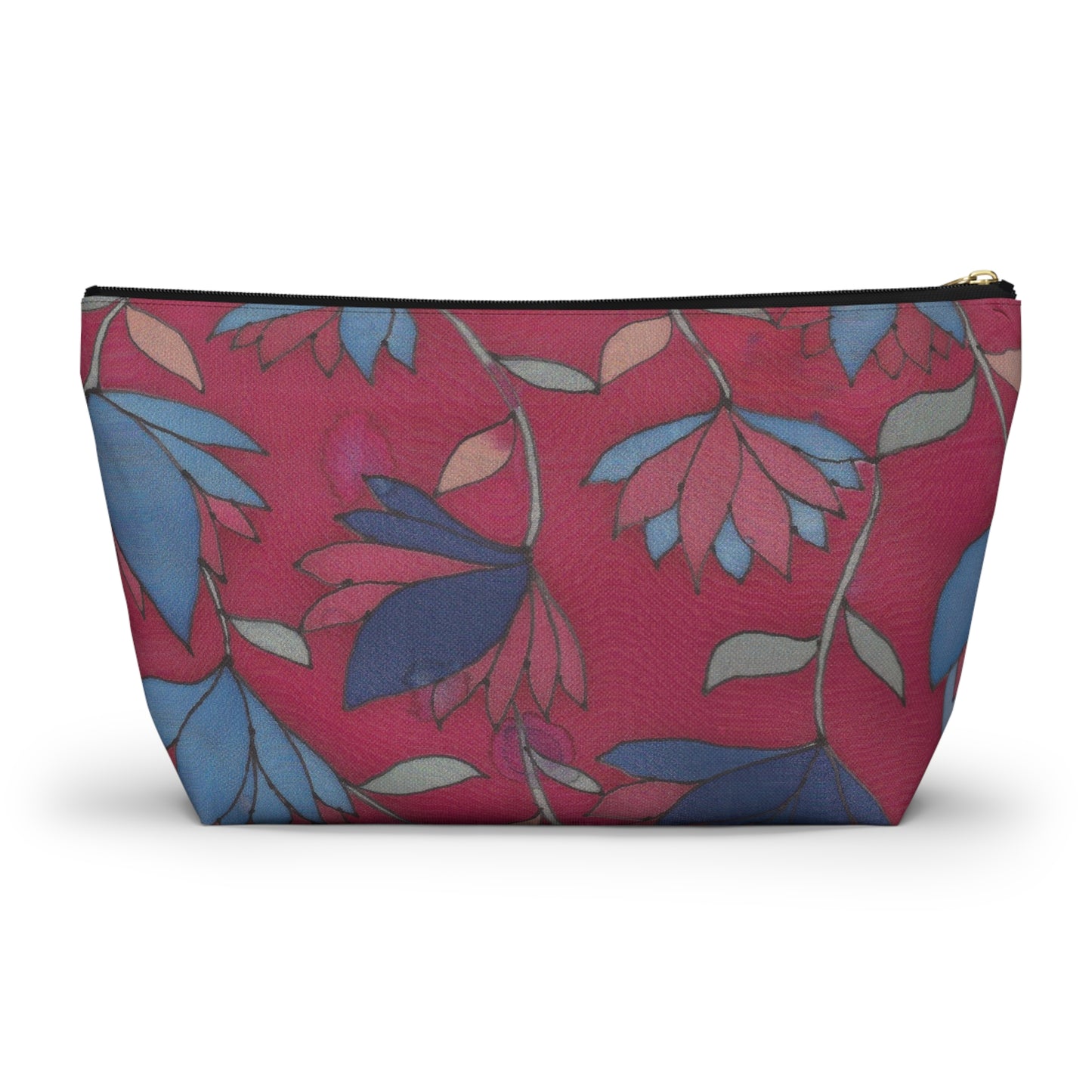 Lotus Flowers On Pink Accessory Pouch w T-bottom