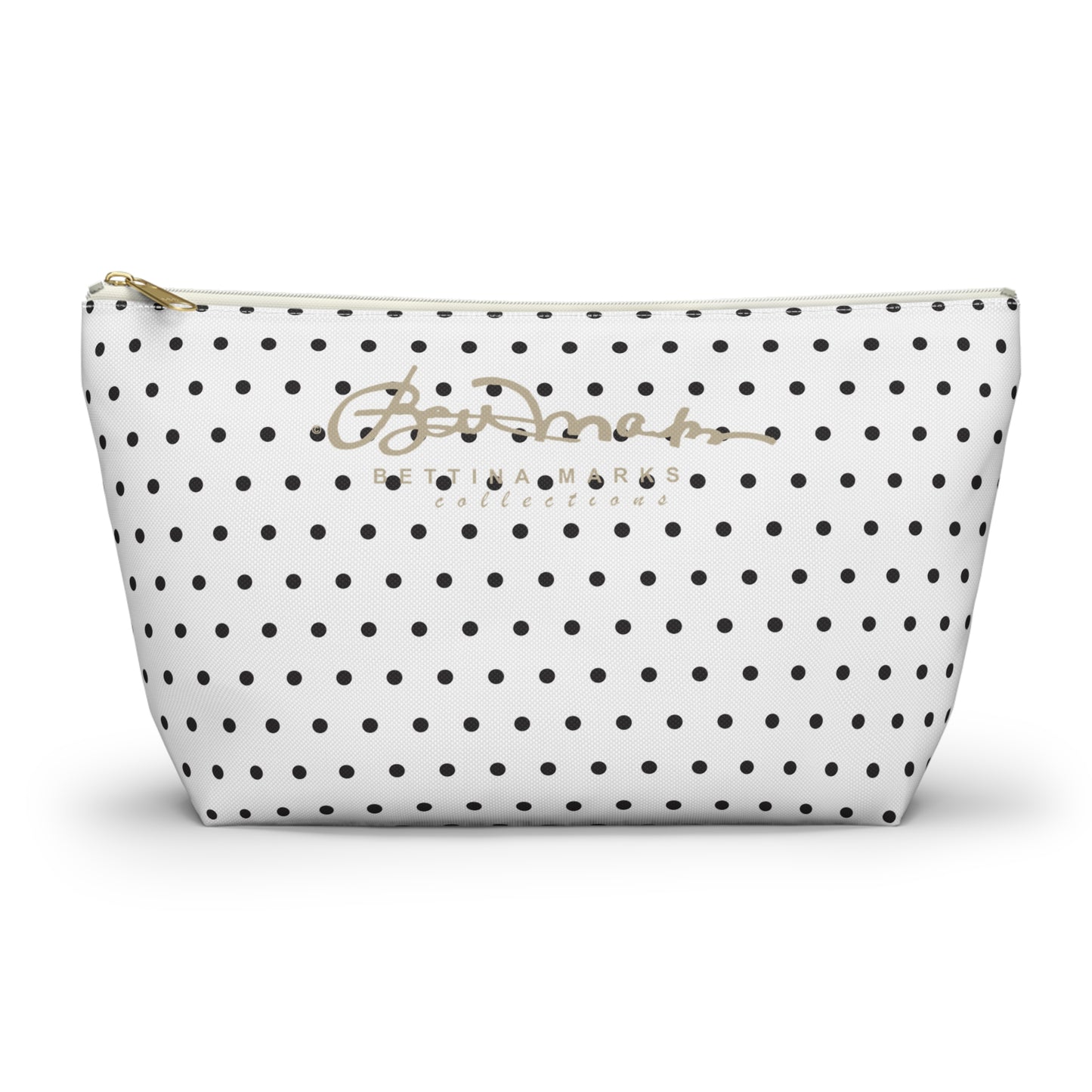 Poppy Seed Polka Dot Accessory Pouch w T-bottom
