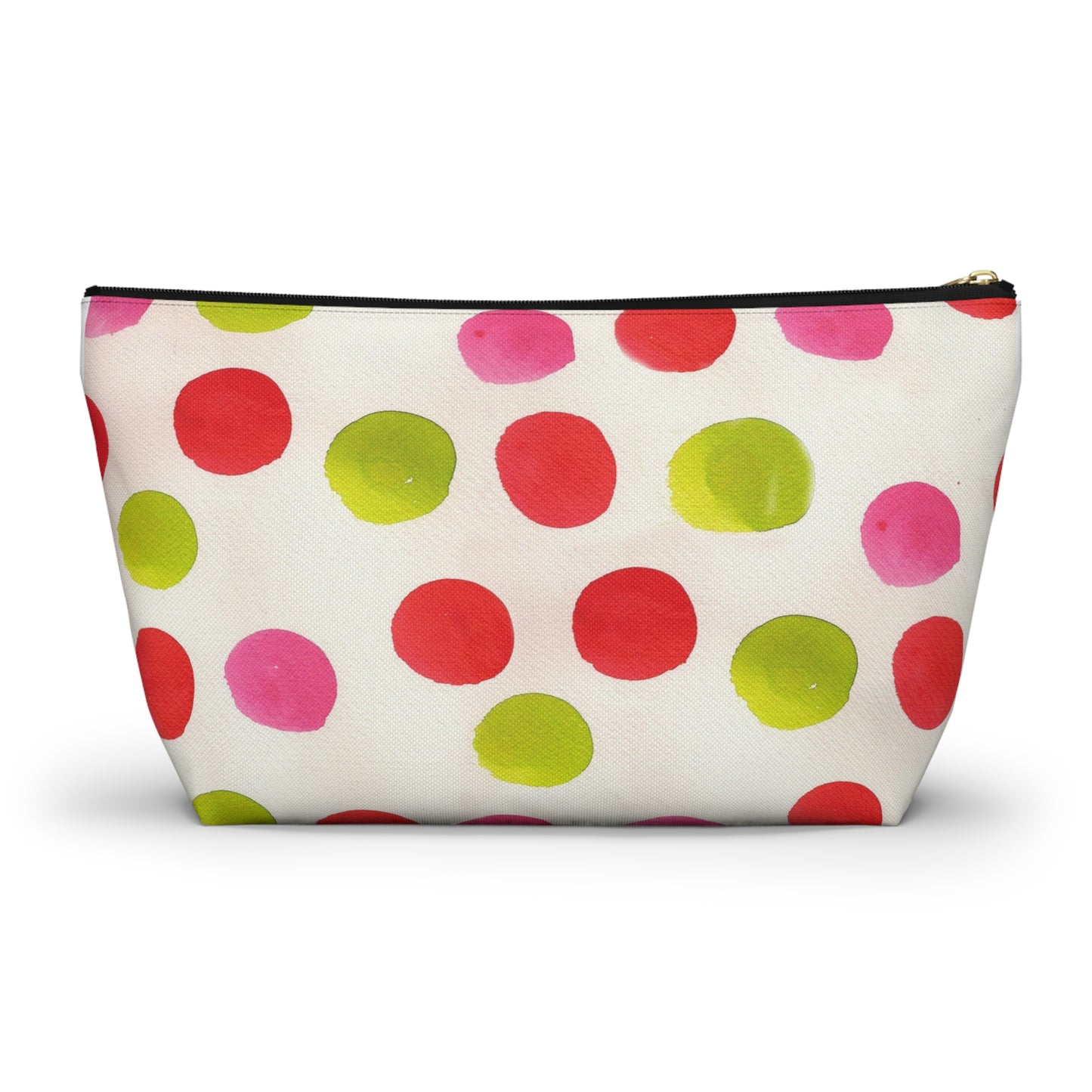 Water Color Polka Dots Accessory Pouch w T-bottom