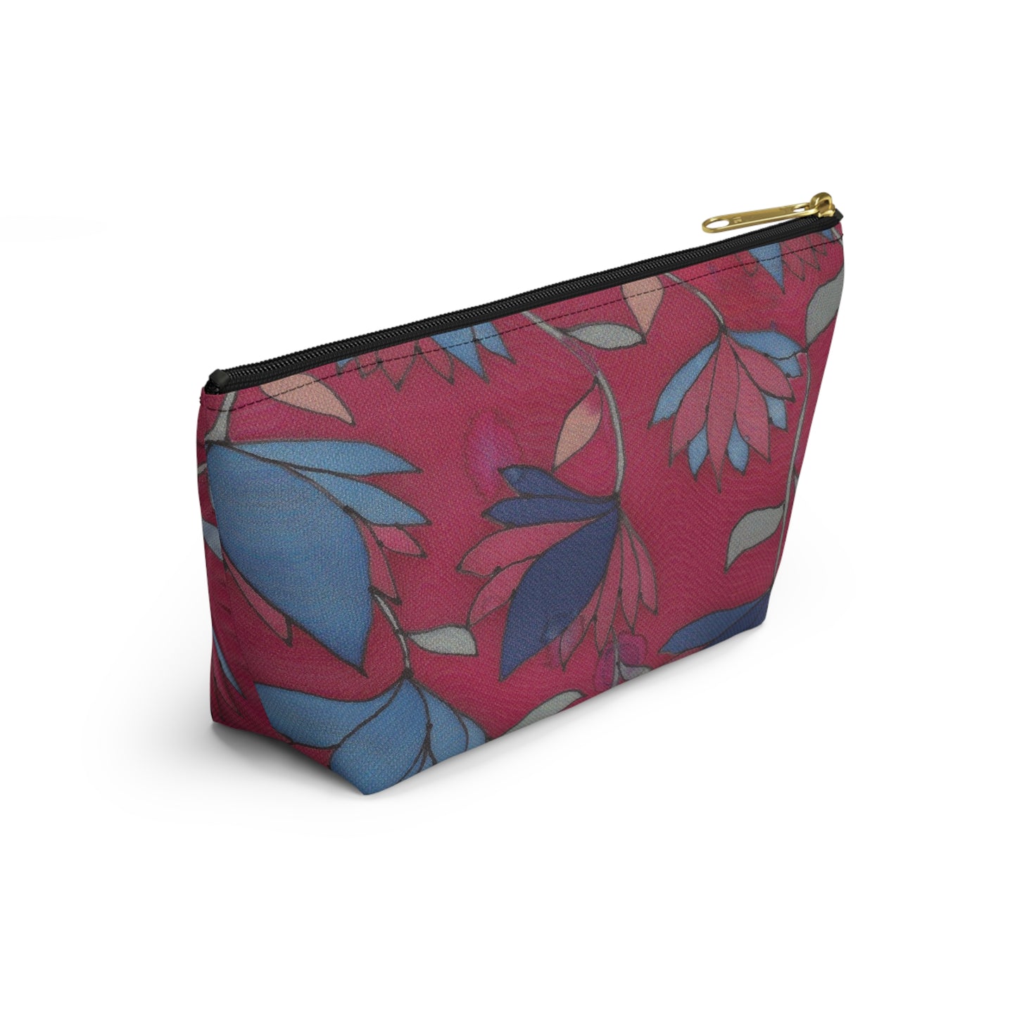 Lotus Flowers On Pink Accessory Pouch w T-bottom