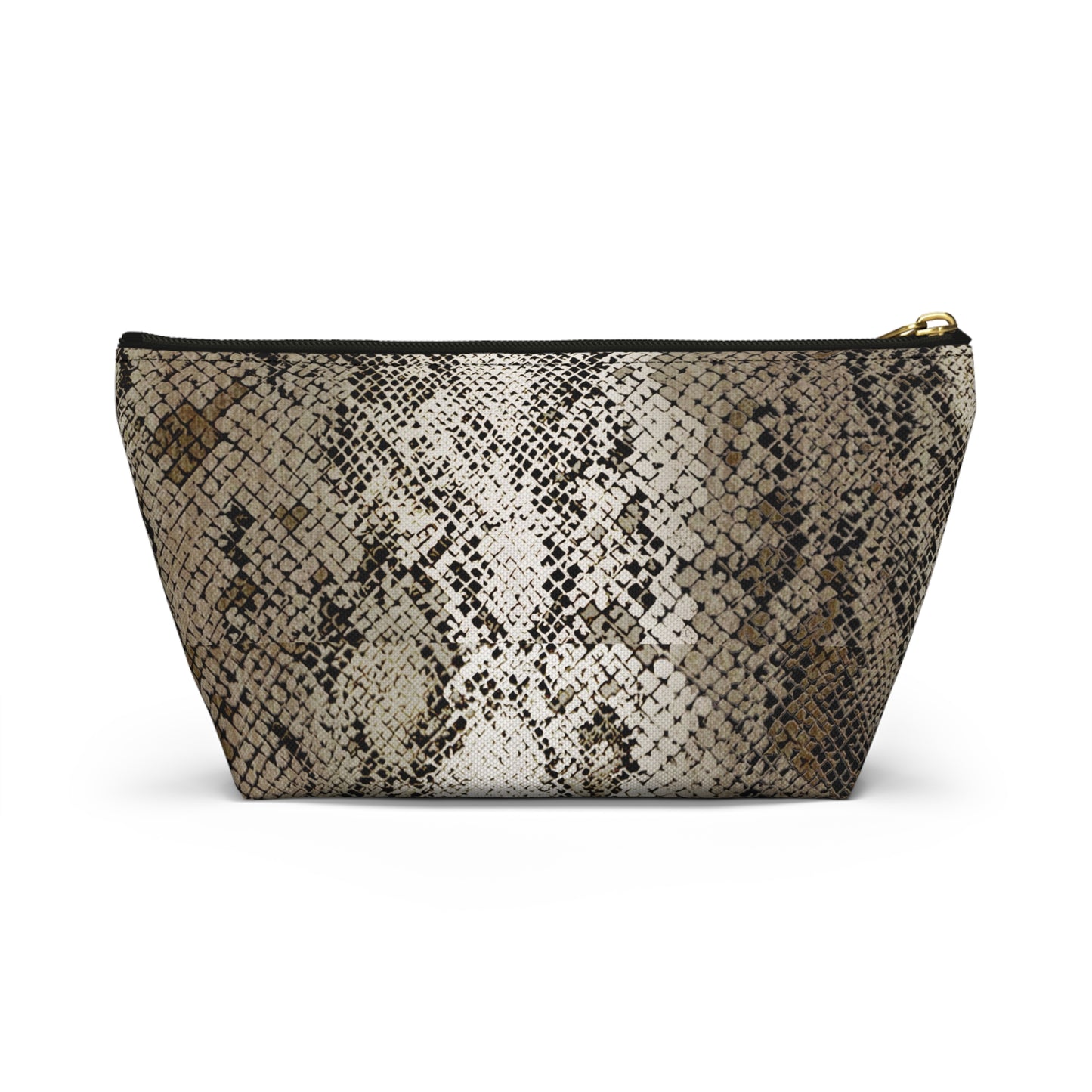 Deep Snake Skin Accessory Pouch w T-bottom