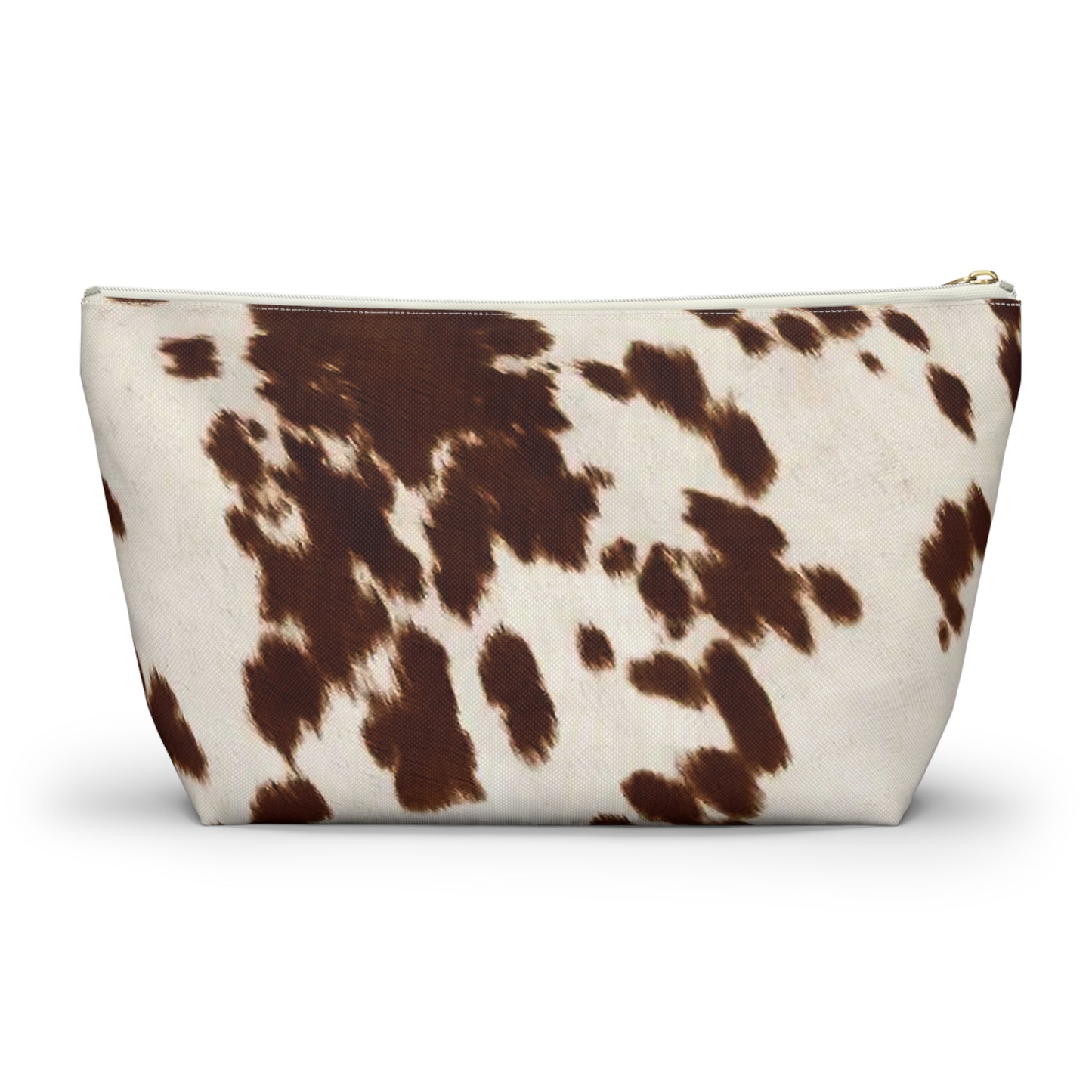 Brown Pony Skin Accessory Pouch w T-bottom