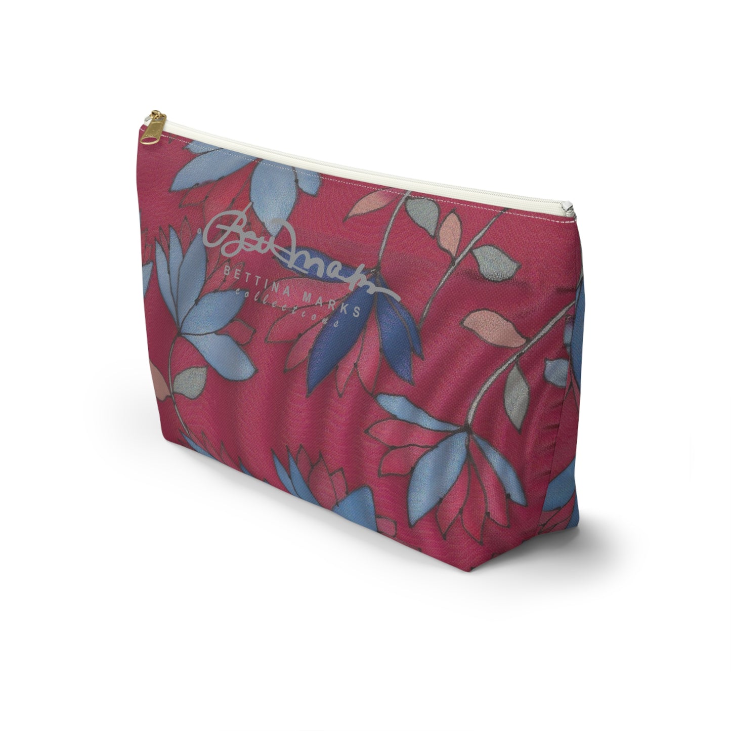Lotus Flowers On Pink Accessory Pouch w T-bottom