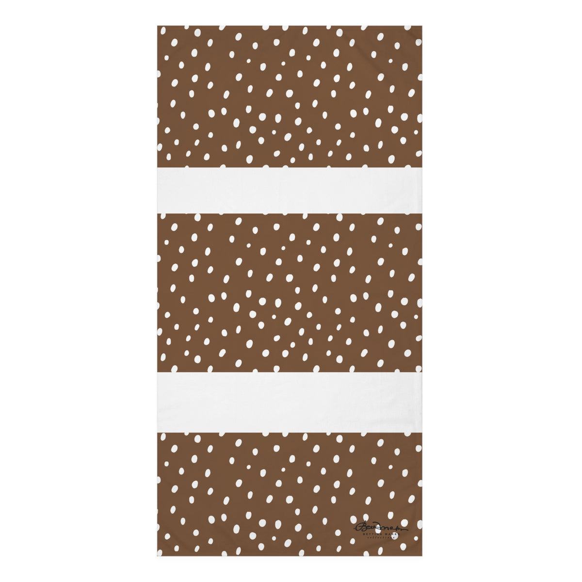 Brown Dalmatian Spots Bath Towel