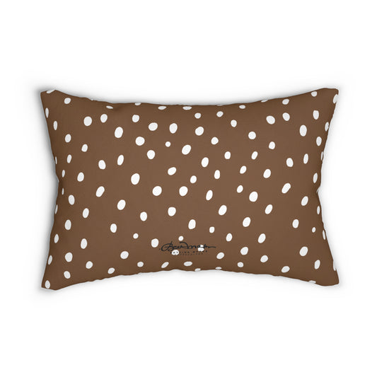 Brown Dalmatian Spots Pillow
