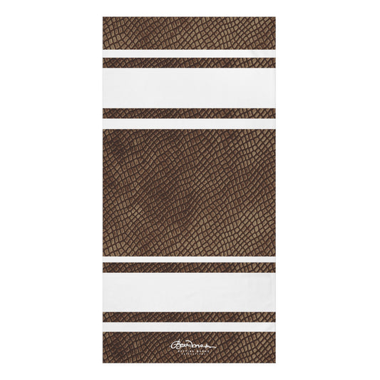 Mocha Crocodile Bath Towel