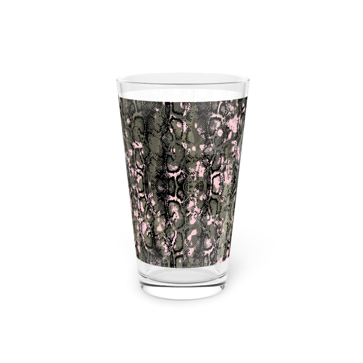 Pink Snake Skin Pint Glass