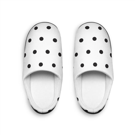 Poppy Seed Polka Dot Men's Indoor Slippers