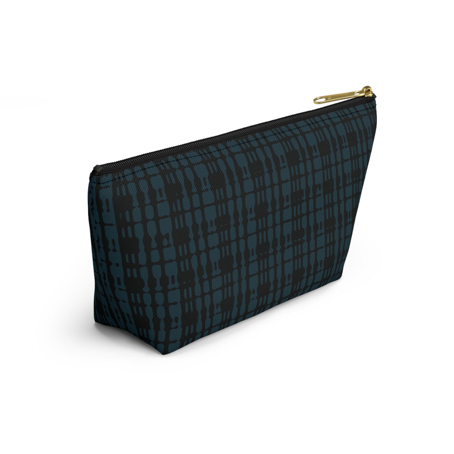 Twilight Teal Plaid Accessory Pouch w T-bottom