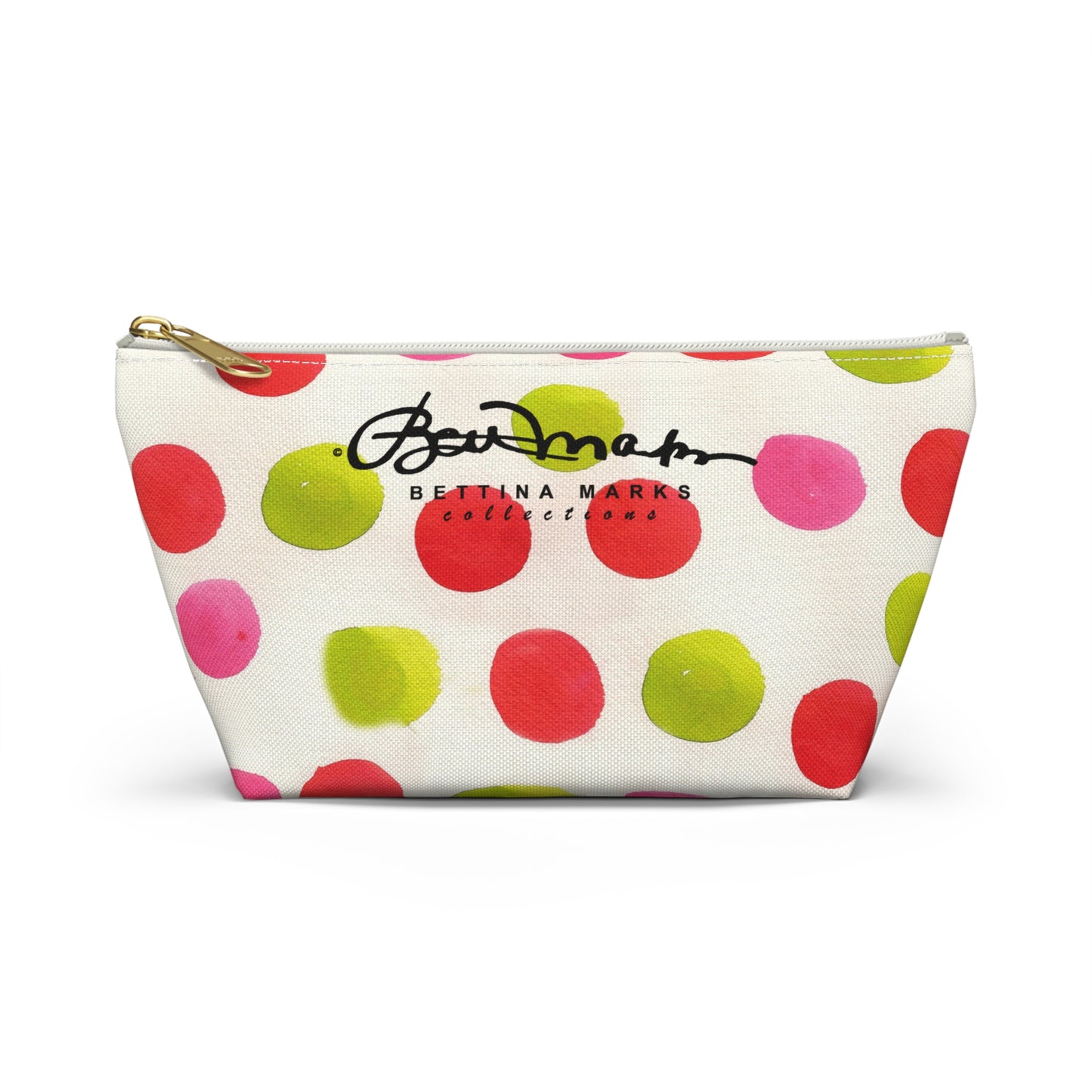 Water Color Polka Dots Accessory Pouch w T-bottom