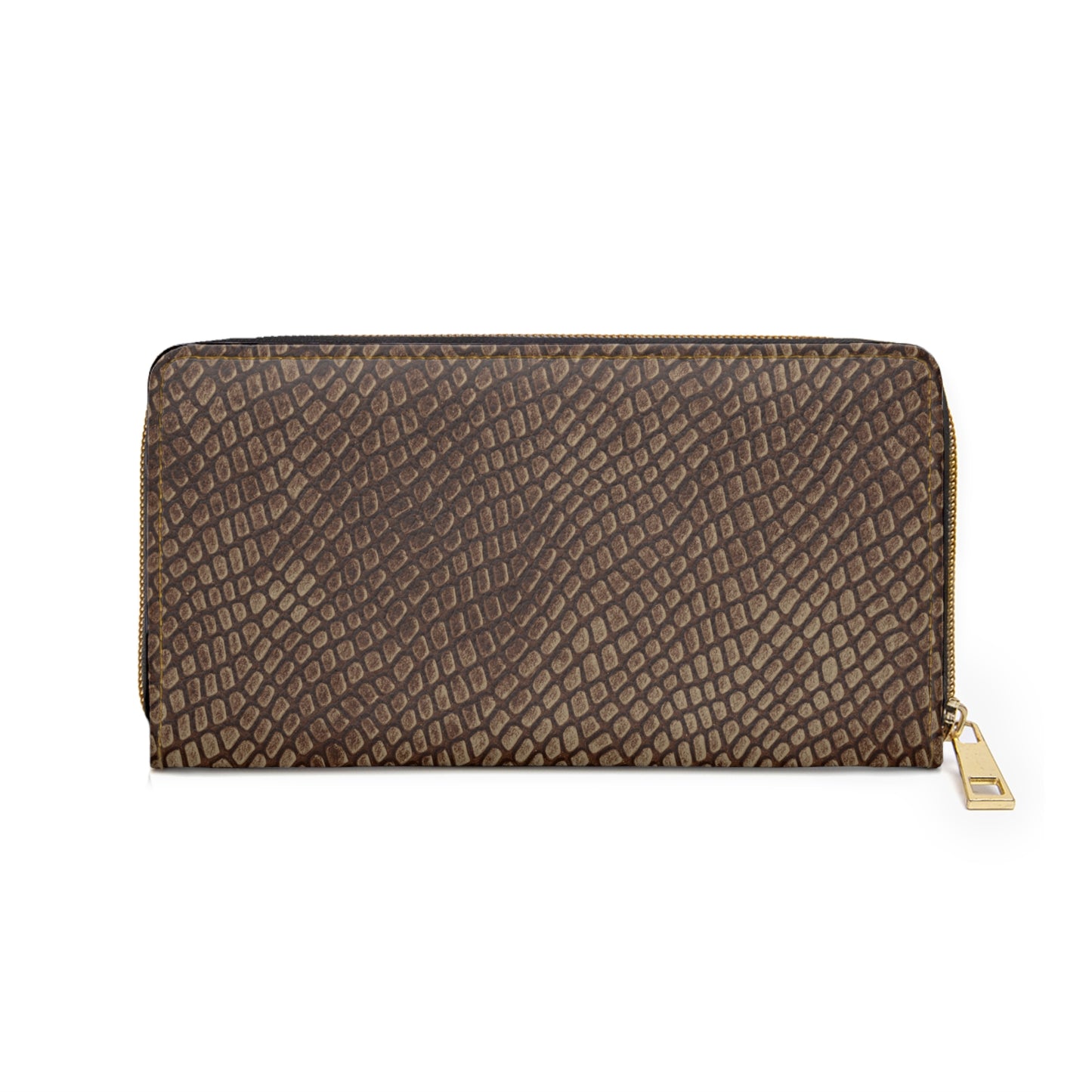 Mocha Crocodile Zipper Wallet for Women - Chic and Functional Clutch