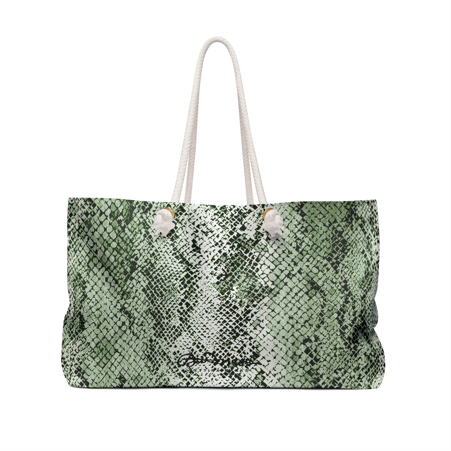 Sage Snake Skin Weekender Bag