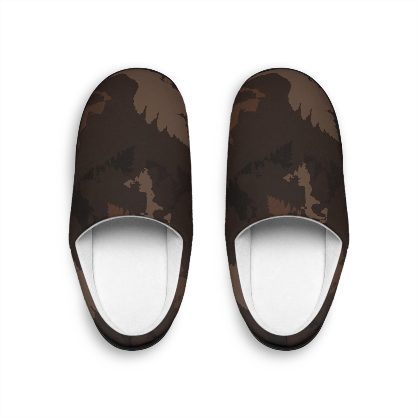 Dark Chocolate Abstract Forest Women's Indoor Slippers