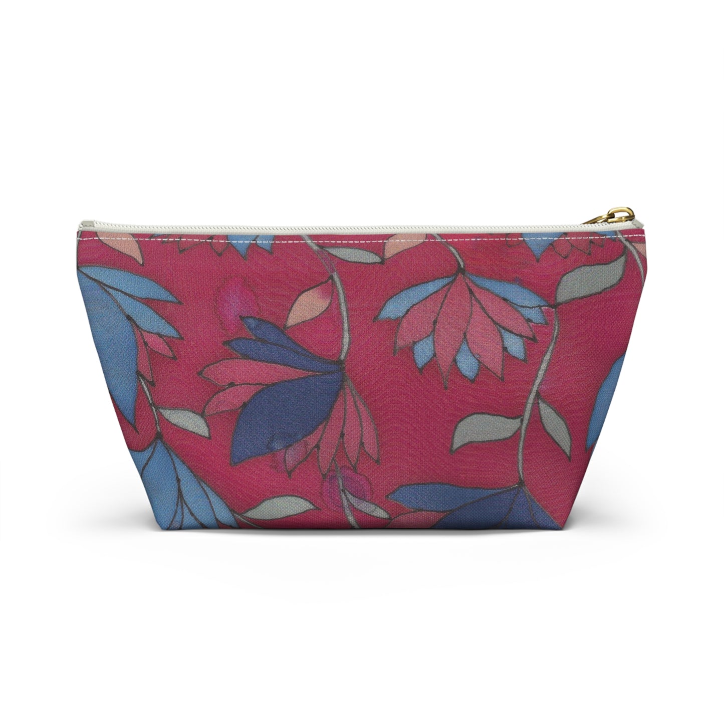 Lotus Flowers On Pink Accessory Pouch w T-bottom