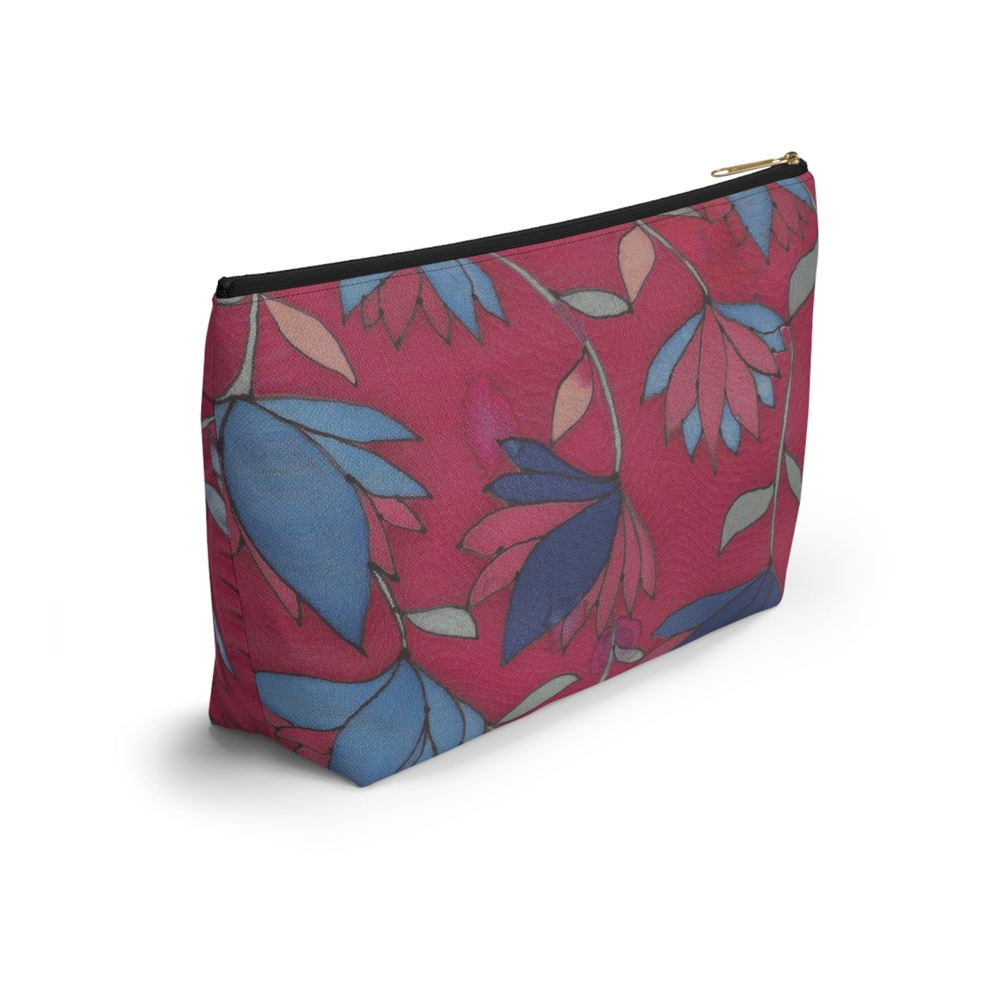 Lotus Flowers On Pink Accessory Pouch w T-bottom