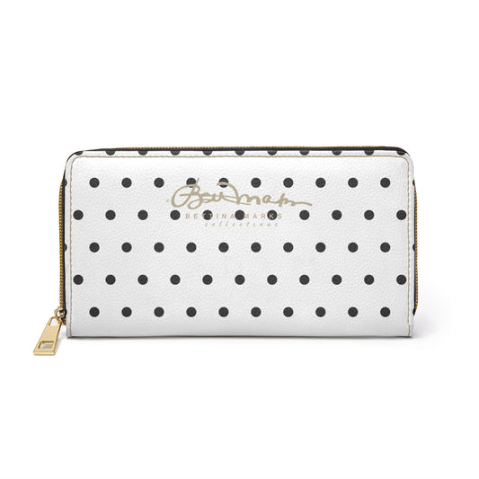 Poppy Seed Polka Dot Zipper Wallet for Women - Chic and Functional Clutch