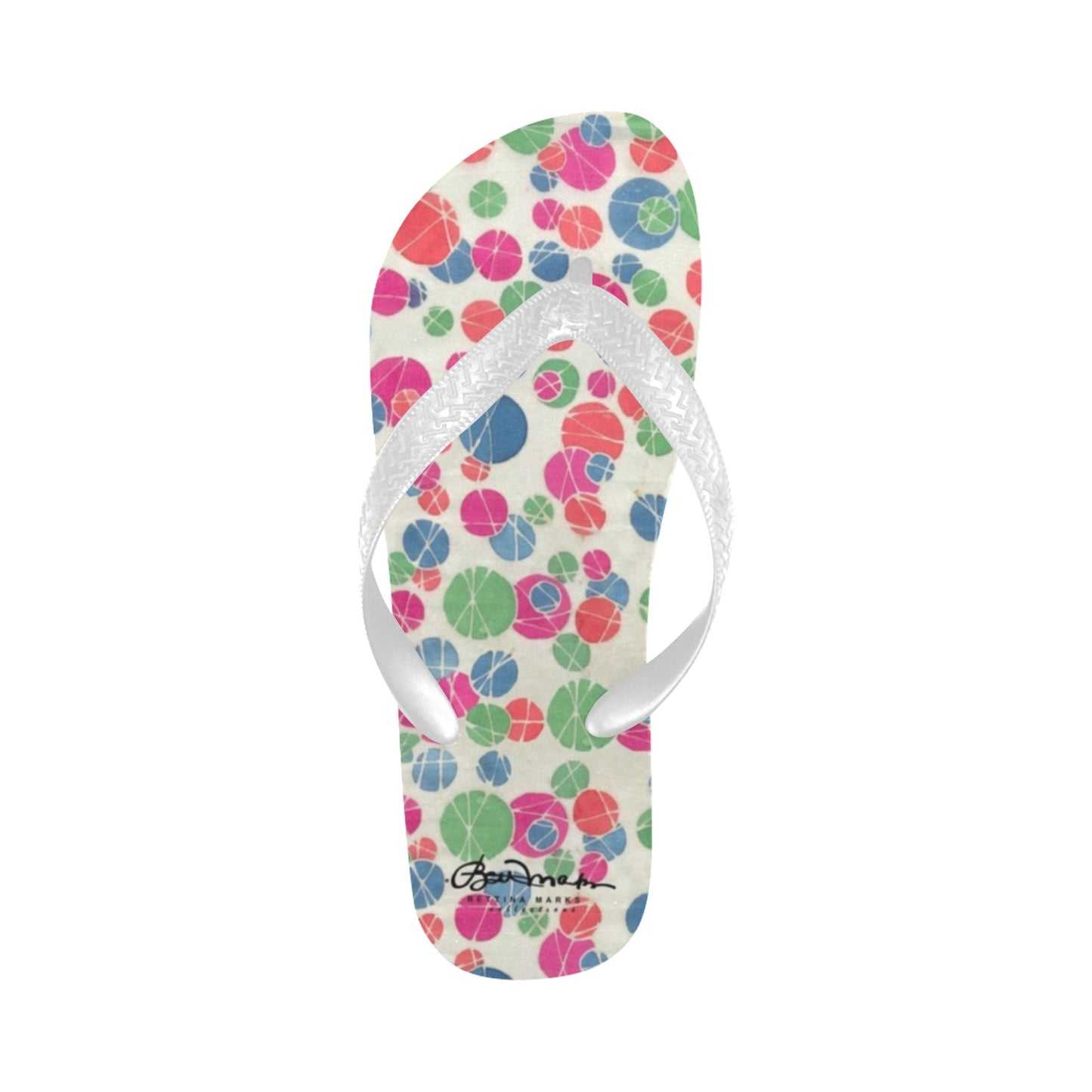 Flip Flops for Men/Women Pastel Dots On White