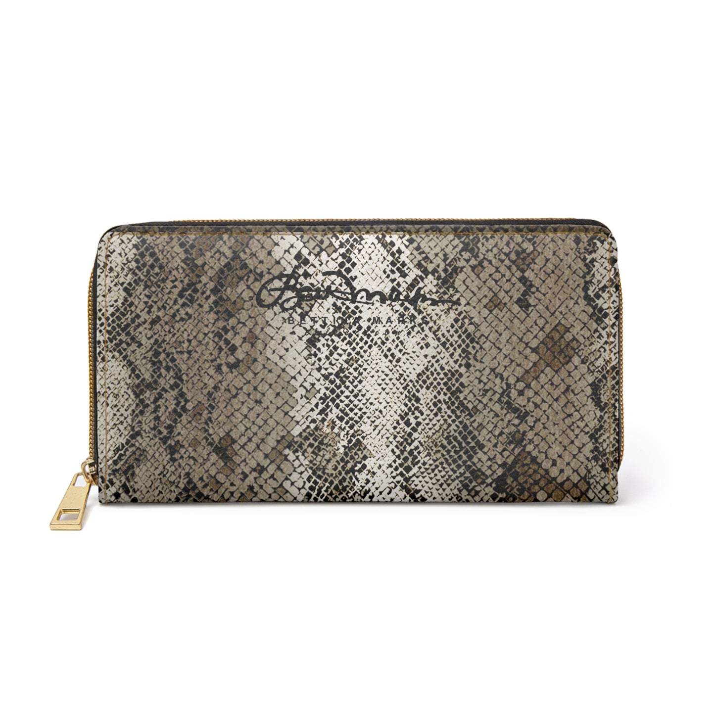 Deep Snake Skin Zipper Wallet for Women - Chic and Functional Clutch