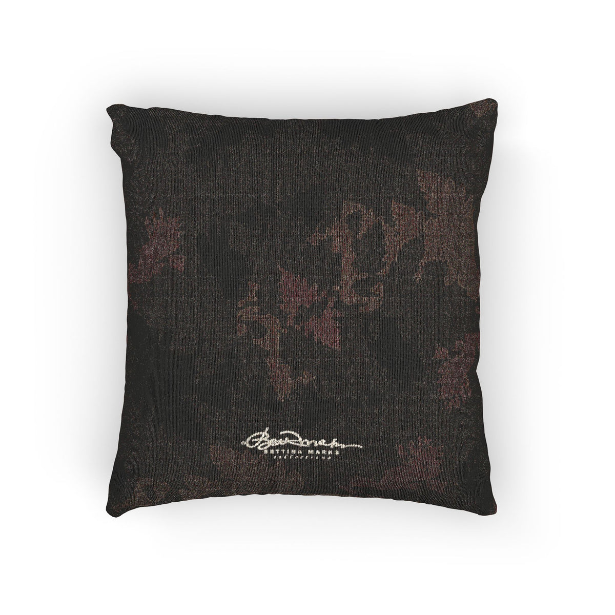 Dark Chocolate Abstract Forest Woven Pillow
