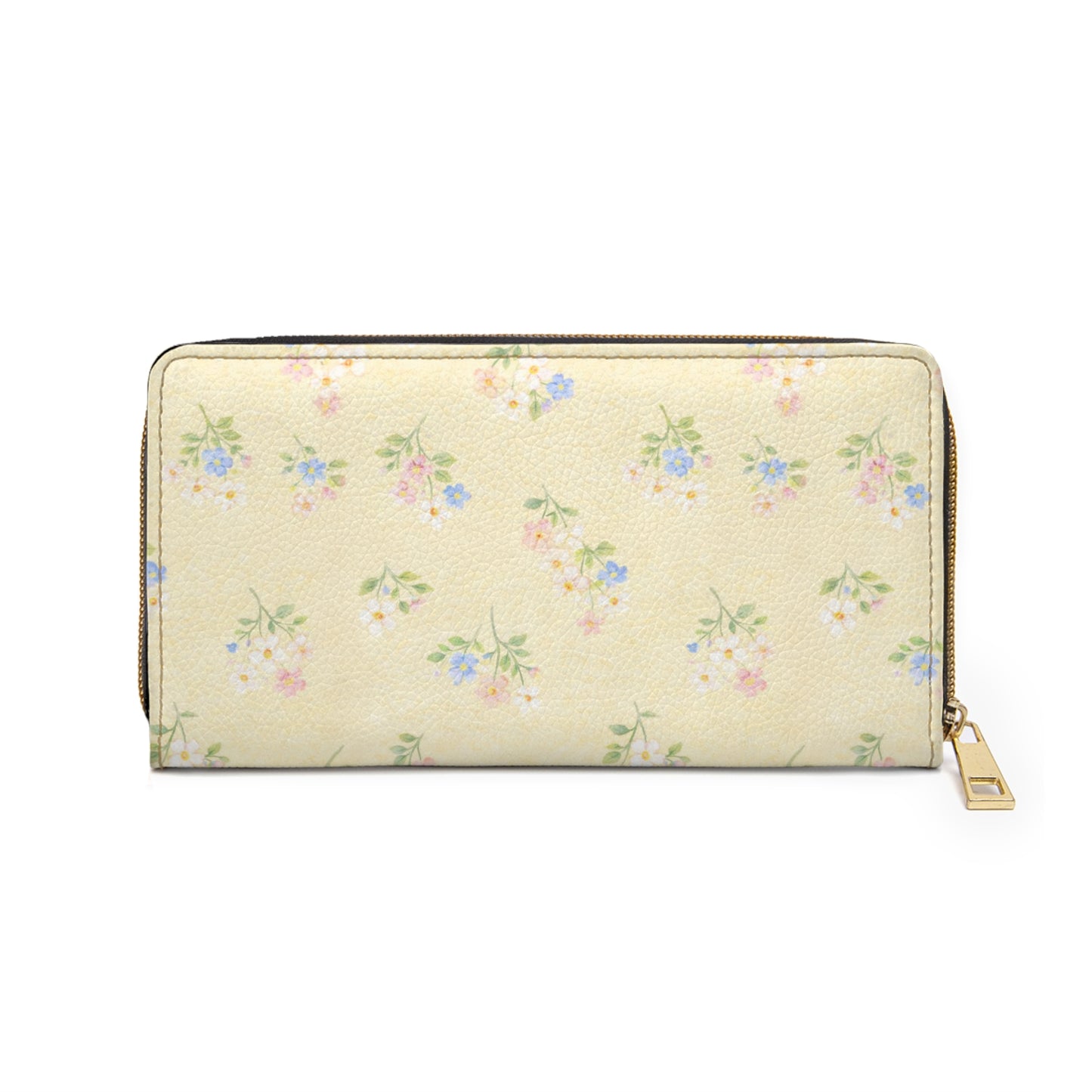Yellow Pastel Floral  Zip Wallet