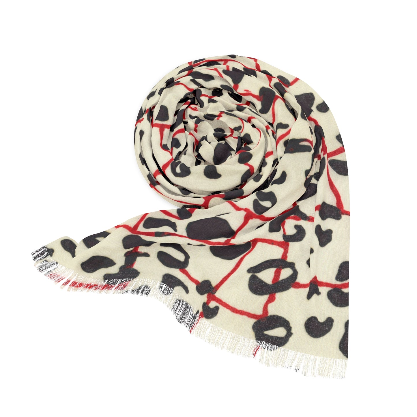 Red Line Leopard Light Scarf