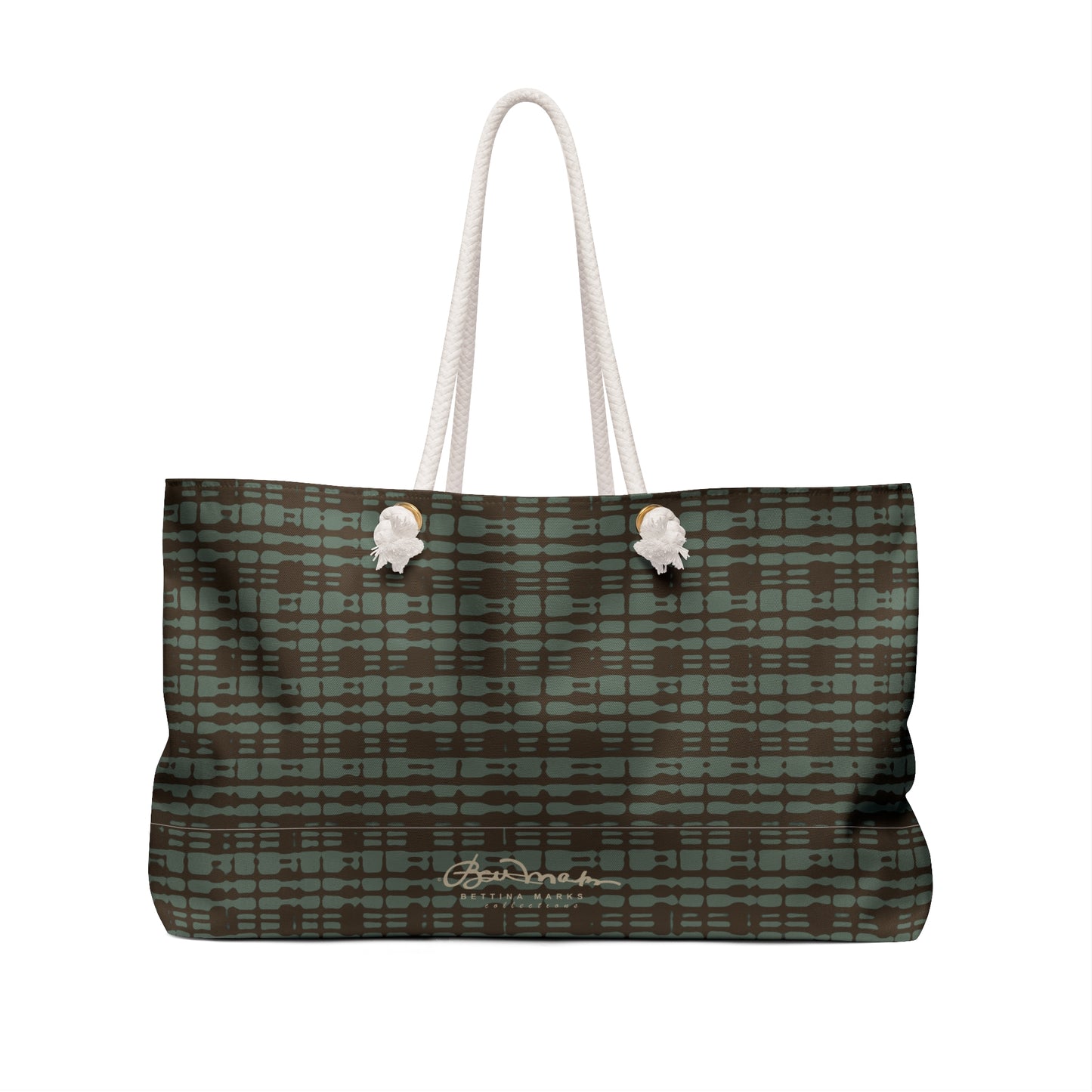 Mint Chocolate Plaid Weekender Bag