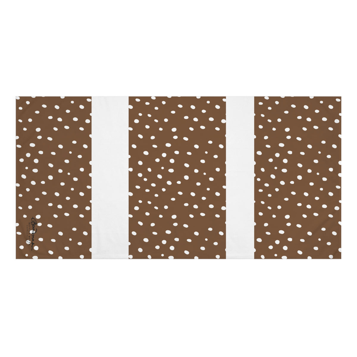 Brown Dalmatian Spots Bath Towel