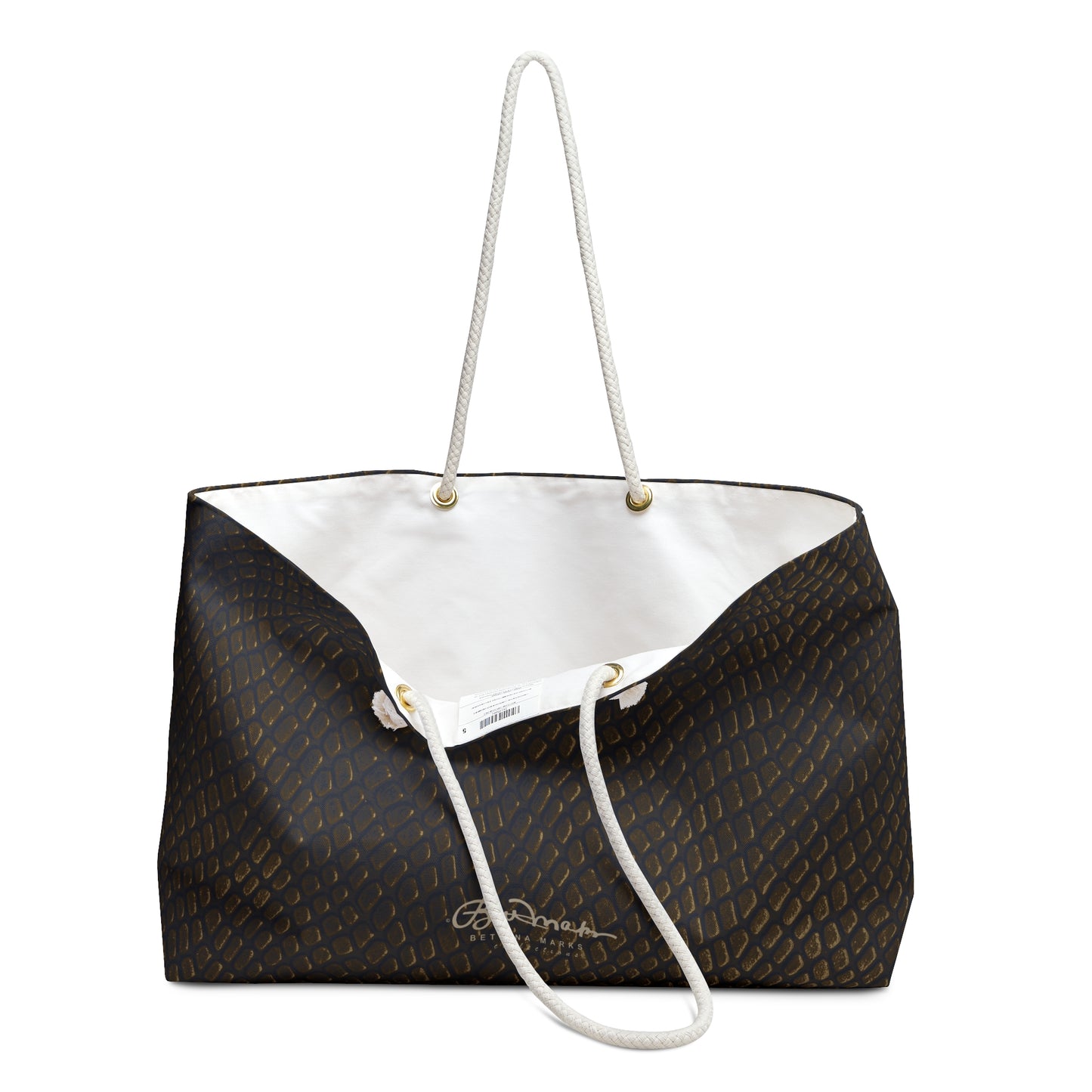 Bronze Crocodile Weekender Bag