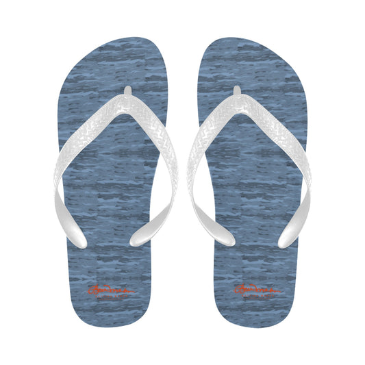 Blue Camouflage Lava Flip Flops for Men/Women