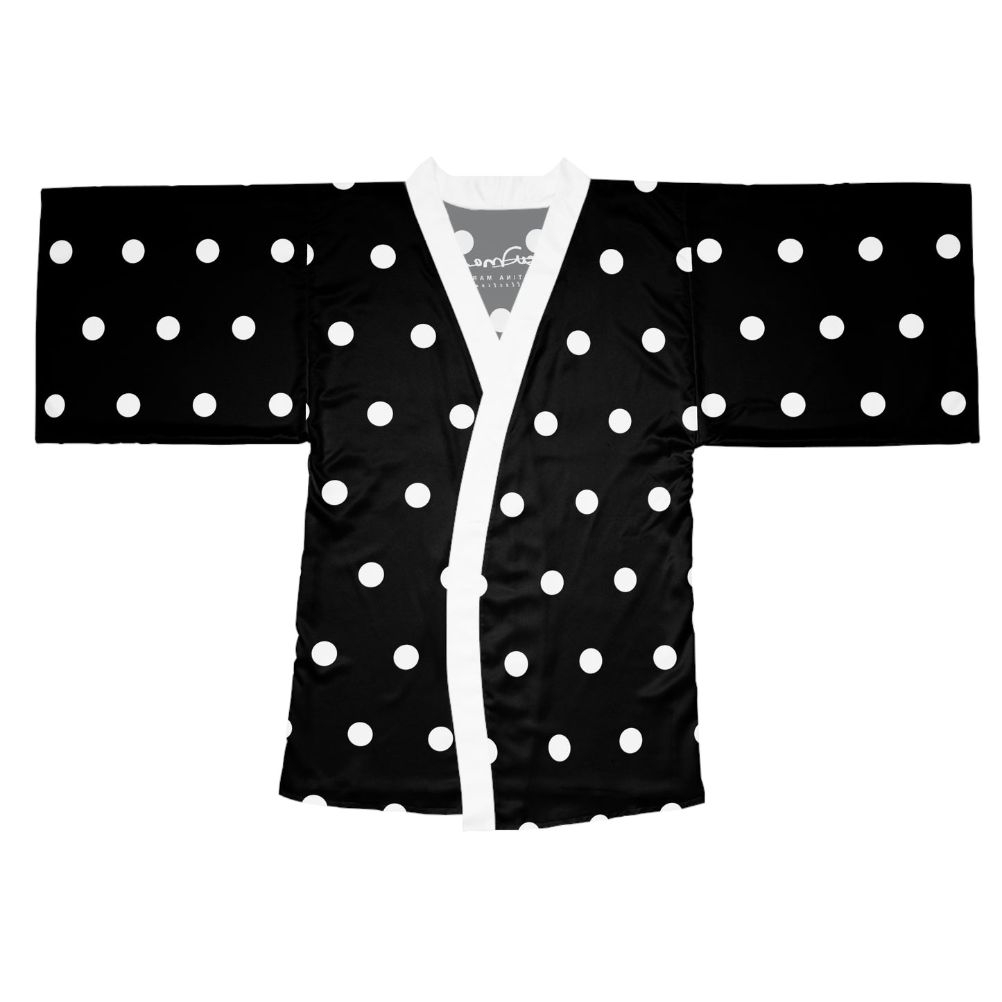 Midnight Polka Dot Kimono Robe