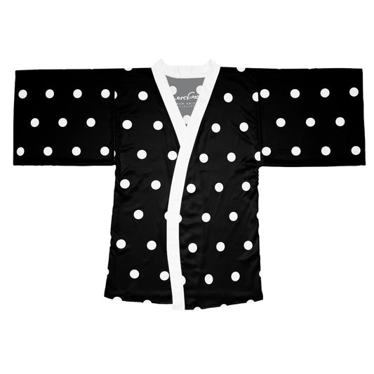 Midnight Polka Dot Kimono Robe