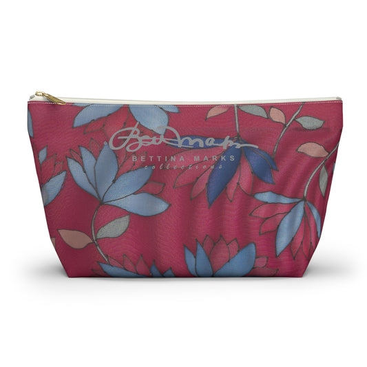 Lotus Flowers On Pink Accessory Pouch w T-bottom