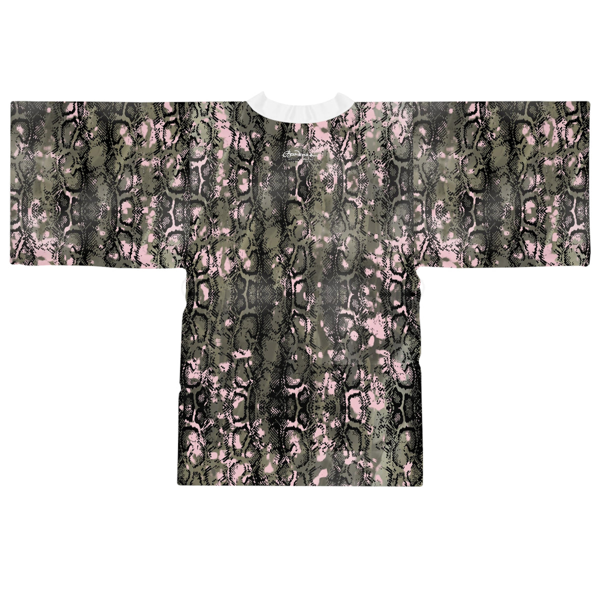 Pink Snake Skin Kimono Robe