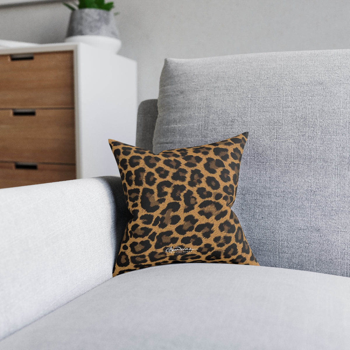 Leopard Square Pillow