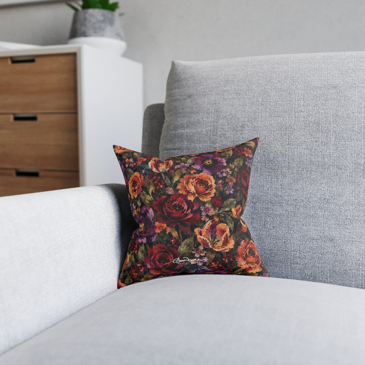 Floral Opulence Square Pillow