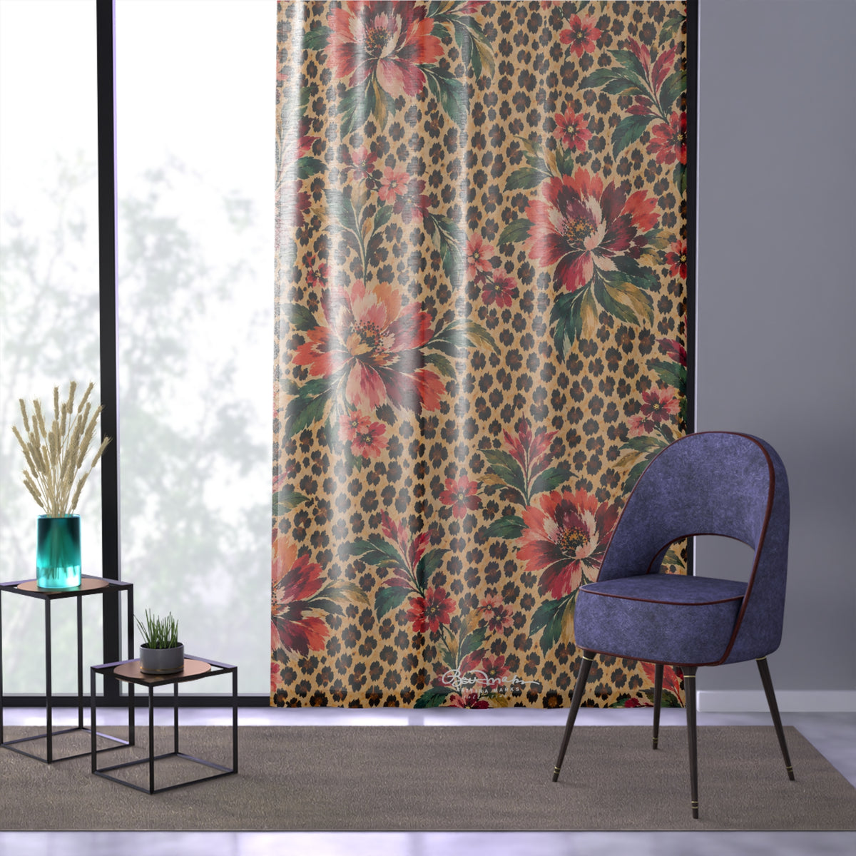 Floral Exotique Window Curtain