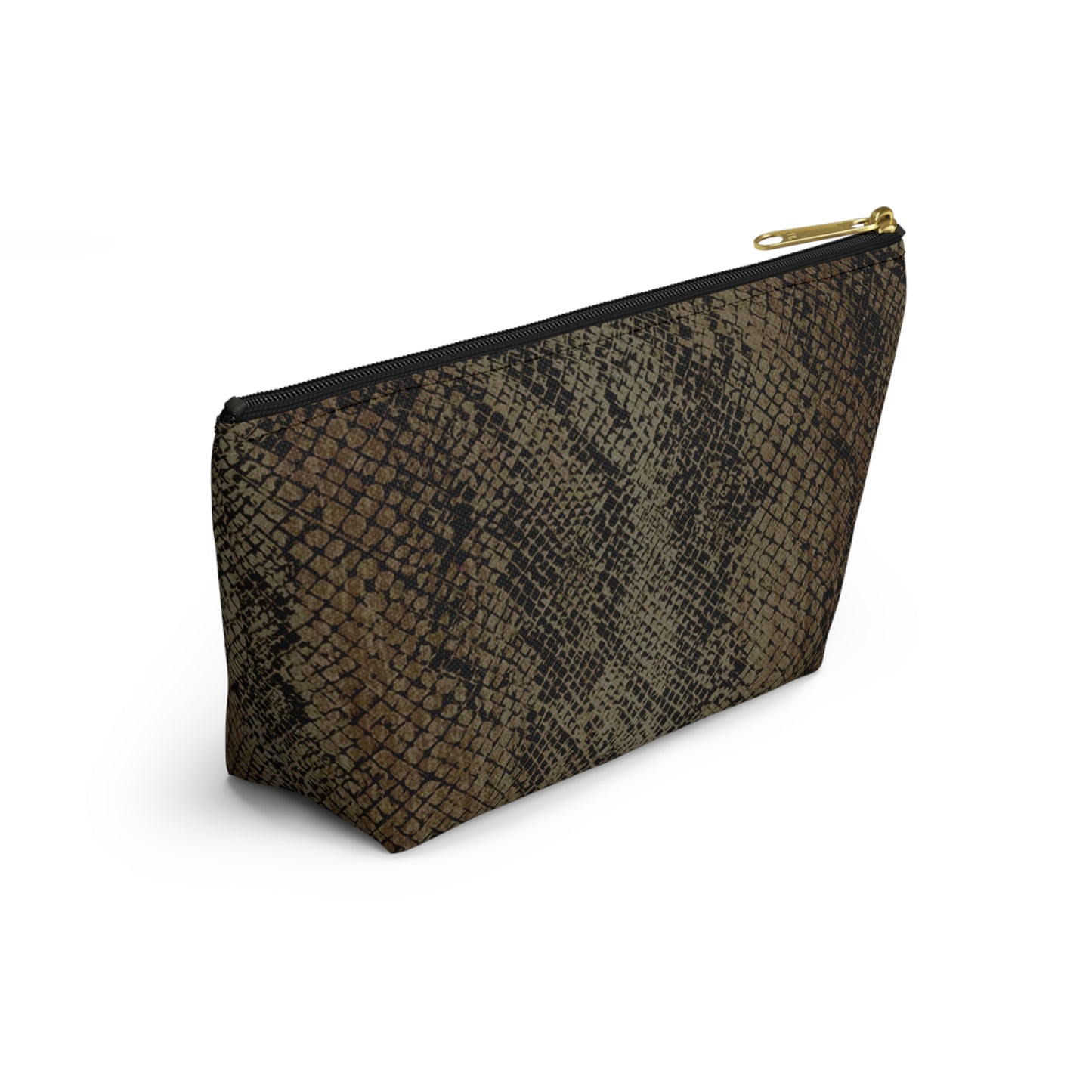 Deep Snake Skin Accessory Pouch w T-bottom