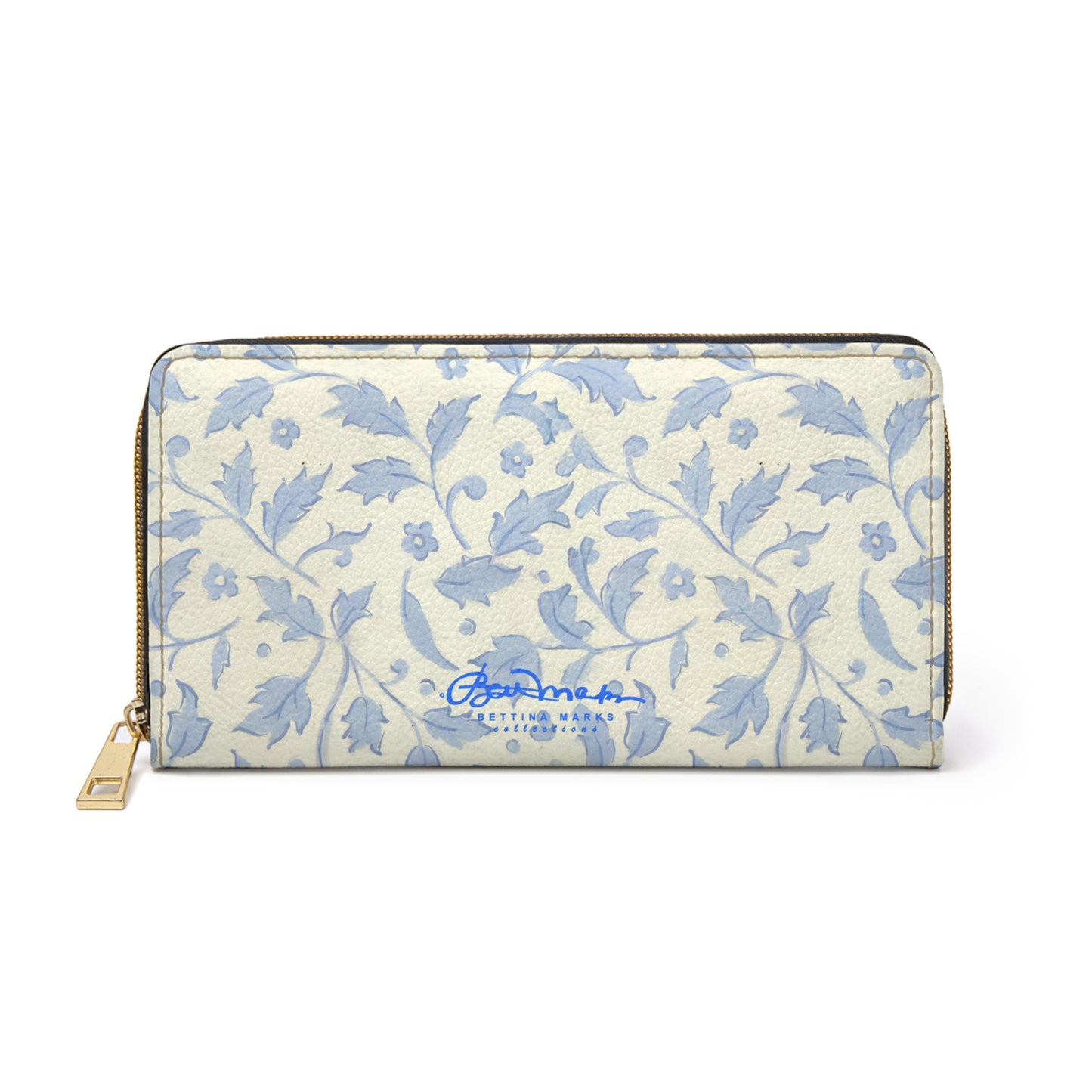 Chinoise Blue Floral Zipper Wallet
