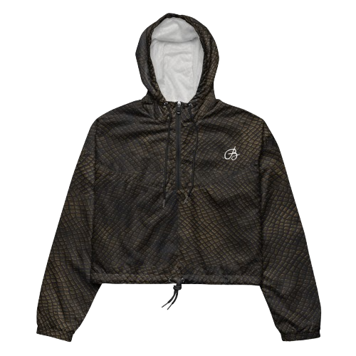 Bronze Crocodile Women’s Cropped Windbreaker