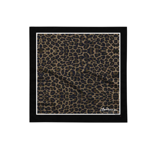 Dark Leopard Head Scarf Bandana