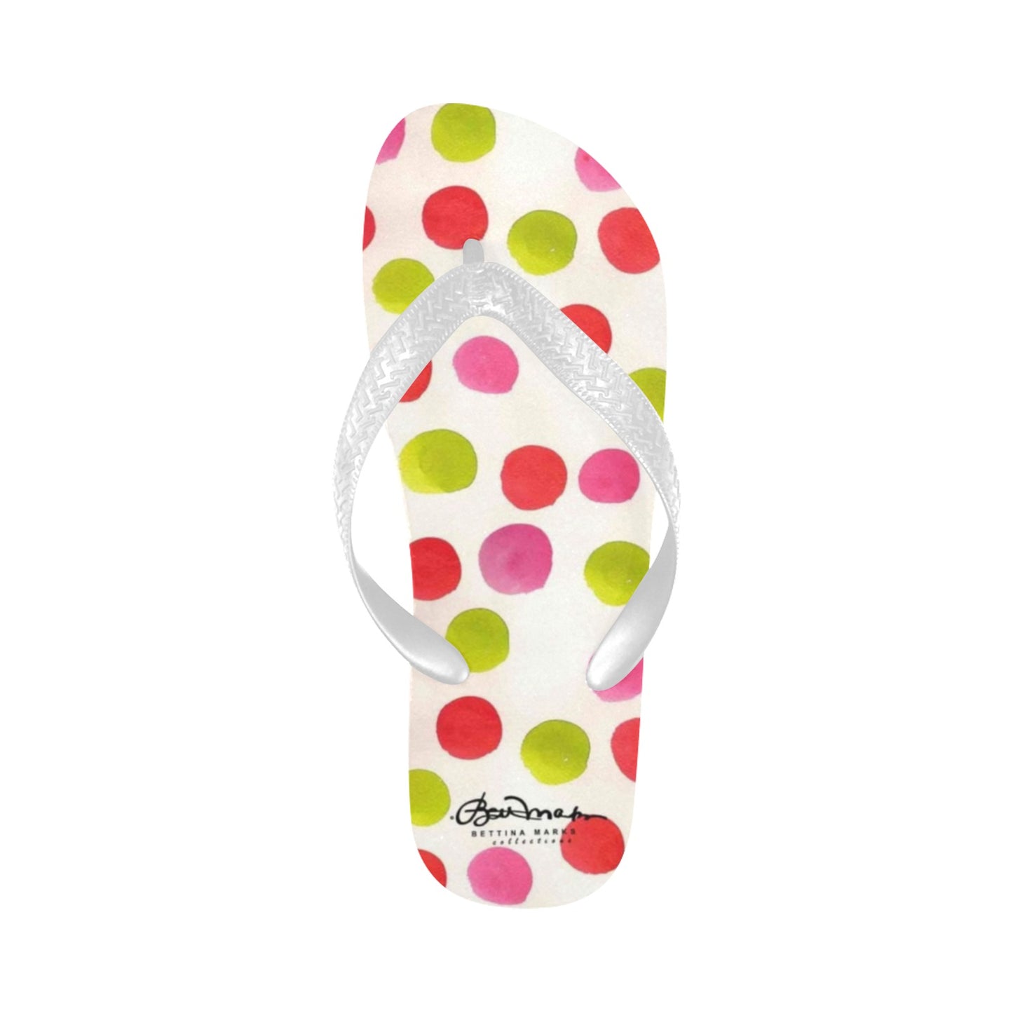 Water Color Polka Dots Flip Flops for Men/Women