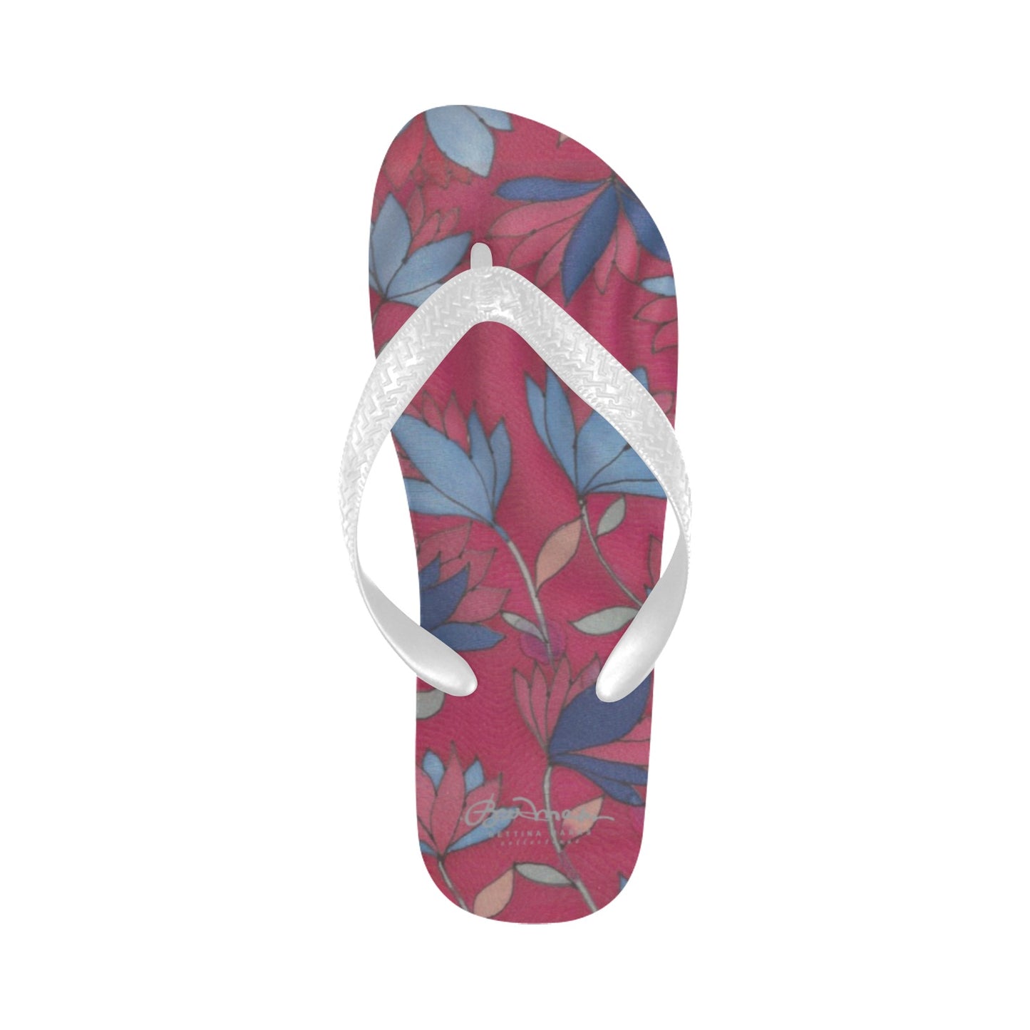 Lotus Flowers On Pink Flip Flops for Men/Women