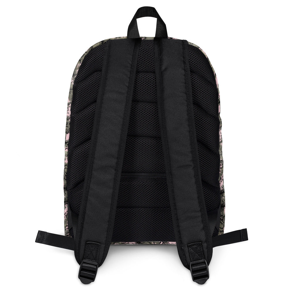 Pink Snake Skin Backpack