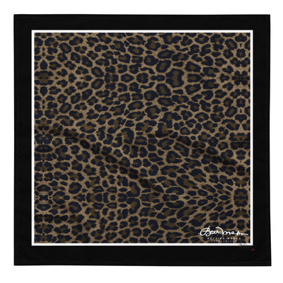Dark Leopard Head Scarf Bandana