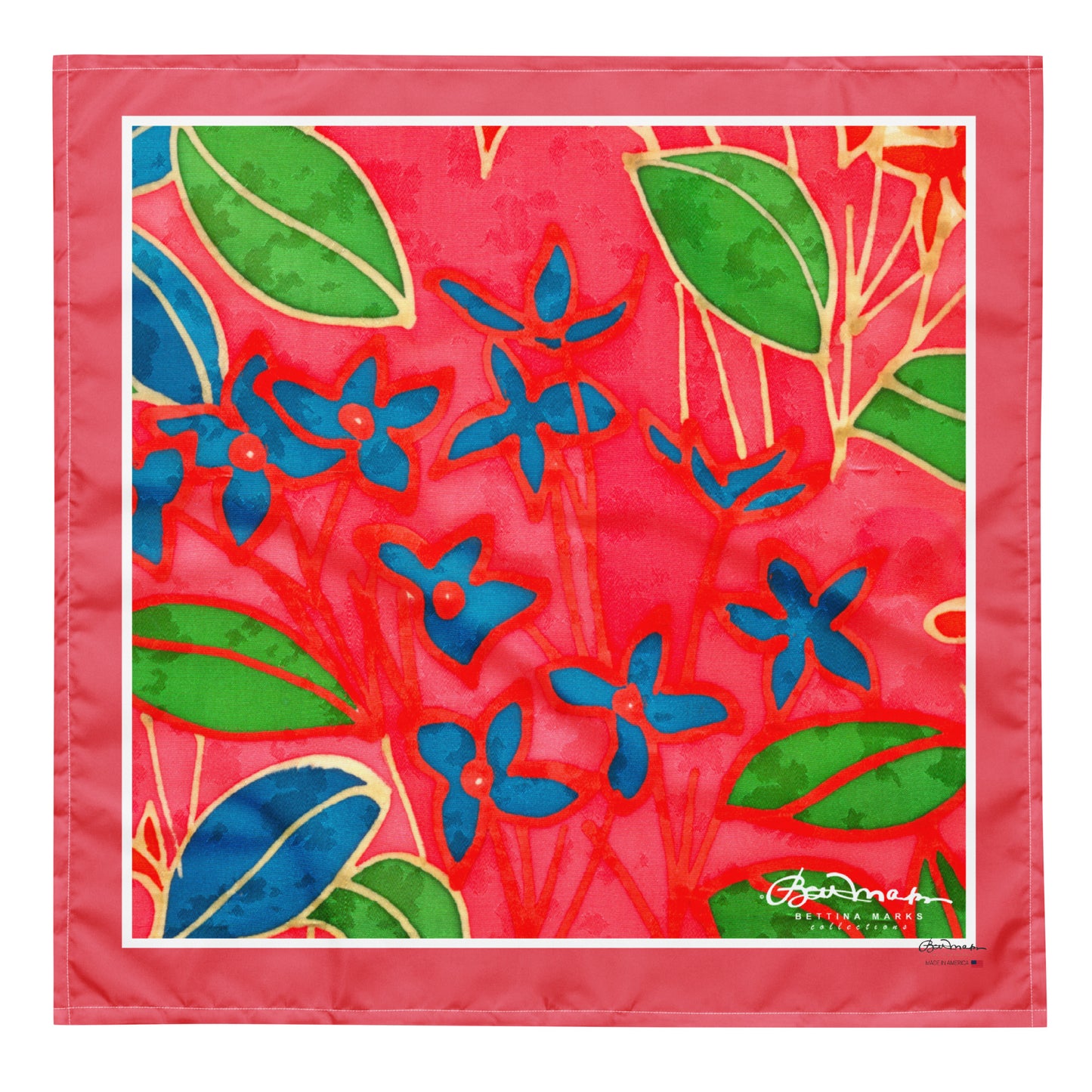 Hand Painted Tropical Leaves Head Scarf Bandana